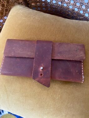 Handmade Leather Trifold Wallet